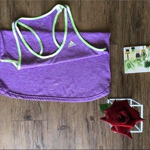 Purple Adidas Neon Racerback Tank